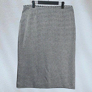 PRESTON &‎ YORK Skirt Womens 14 Pencil Straight Black Plaid Check